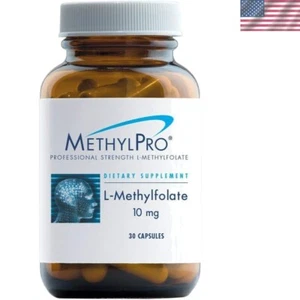 Methyl Folate 10mg - 30 Unflavored Capsules for Enhanced Mood & Heart Wellness - Picture 1 of 3