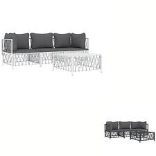 Outdoor Lounge Set Lounge Setting Sectional Sofa with Cushions Steel vidaXL