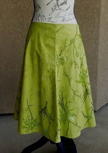 Cadi & Blu NWT Green Hand Beaded and Sequin A-line Skirt Size 8 - Picture 1 of 3