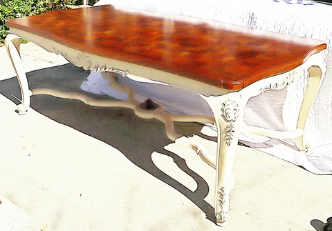 Louis-XV Country French Antique Dining Table LARGE Cover
