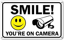 Smile You're on Camera Sign Video Surveillance Signs 11"x 7" Uv Protected cctv