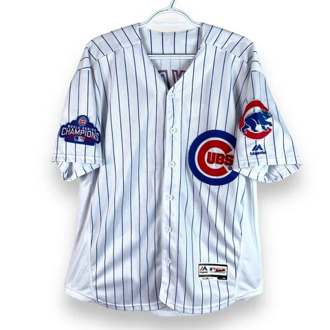 Rare Kris Bryant #17 Chicago Cubs 2016 World Series Champs Patch Jersey Mens 40 Cover