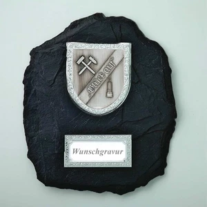 Ehrentafel / Auszeichnung Ehrenpreis Schieferlook Bergbau mit  Wunsch-Gravur - Bild 1 von 1