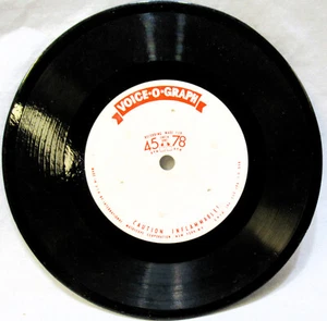 Vintage Voice-O-Graph self recorded record ~ WWII ~ Rare record ~ Lackland AFB - Foto 1 di 3