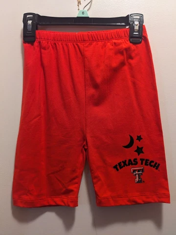 Texas Tech Red Raiders Girls 5T Red Stretch Cotton/Spandex 5 Inch Shorts NWT Cover