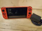 Nintendo Switch HAC-001(-01) 32 GB Tested  Works!- Mario Red. No Dock.
