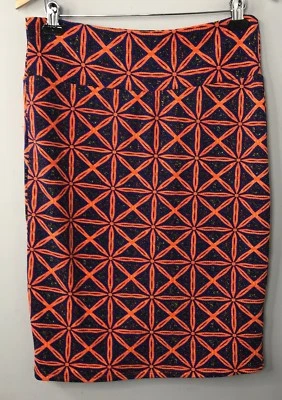 Falda Lápiz LuLaRoe Mujer Cassie Talla L Grande Naranja Neón Estampado Brillante Foto 1 de 4