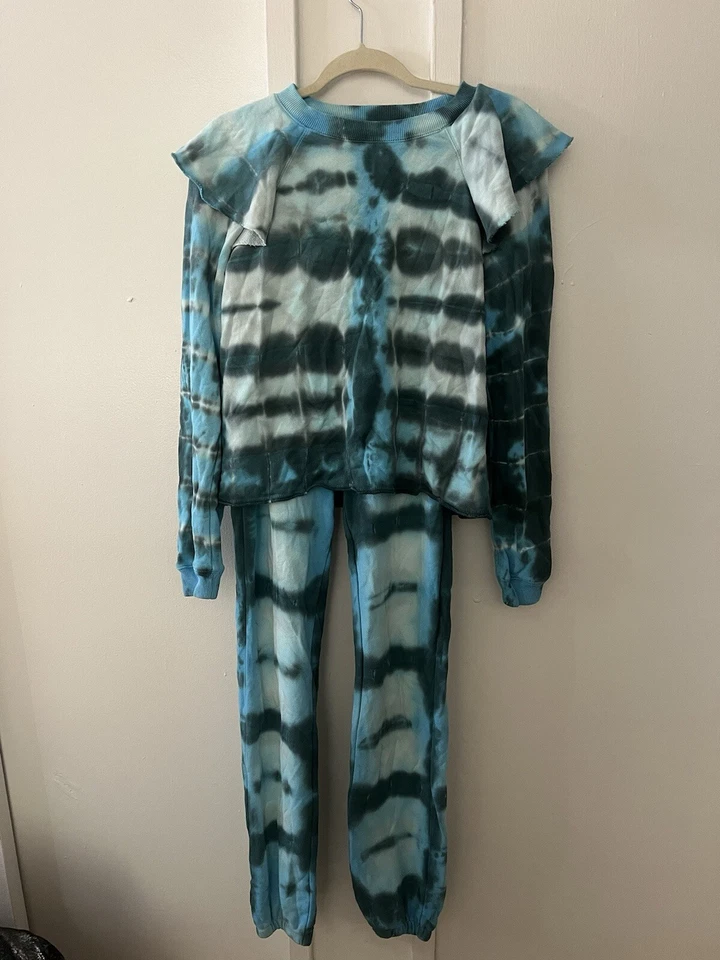 Something Navy Tie Dye Sweatshirt And Sweatpants Set - Image 1 of 4
