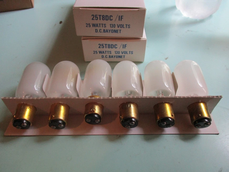 2 PACKS OF 6 PHILIPS 25T8DC IF INSIDE FROST 130V LAMP 130V 25W APPLIANCE D.C.BAY - Image 1 of 1