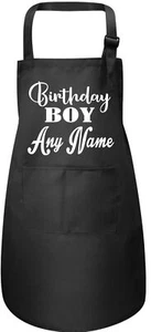 Birthday Boy Personalised Kids Apron Any Name Here Adjustable Straps - Picture 1 of 7