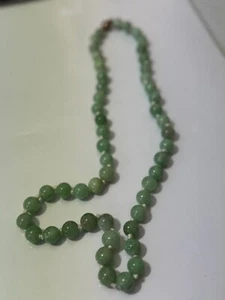 GRADE A natürliche GRÜNE AUTHENTISCHE BURMESISCHE Jadeit JADEPERLEN 21" LANGER STRANG - Bild 1 von 6
