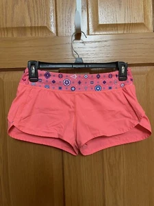 Ivivva Girls 12 Pinkish Orange Speed Up Shorts EUC - Picture 1 of 3