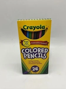 CRAYOLA NONTOXIC COLORED  PENCILS [24 COLOR COUNT] -- BRAND NEW - Picture 1 of 4