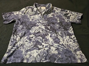 XXXL Original Weatherproof Vintage Blue Hawaiian Shirt - Picture 1 of 4