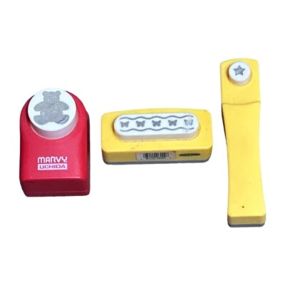 3 ositos de peluche Marvy Uchida y medios para toda la noche artesanales punzón estrella mariposa Foto 1 de 4