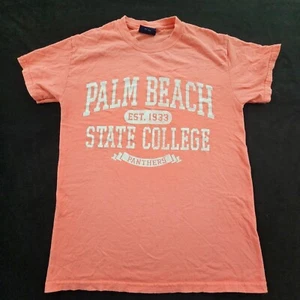 Palm Beach State College Orange Short Sleeve Cotton Blend T-Shirt Men's S - Picture 1 of 7