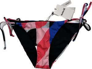 Hurley Women's Geometric Reversible Side Tie Bikini Bottom Size XL - Picture 1 of 6