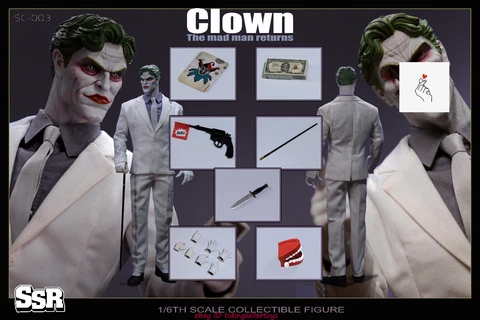 SSR Studio The Joker The Mad Man Returns 2 Heads 1/6 Scale Figure Collction Toy Cover