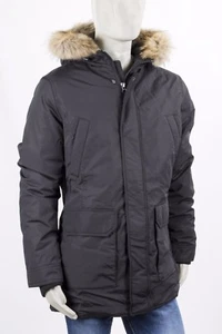 CENSURED JACKE TYP "WOORLICH" MIT KAPUZE UND ABNEHMBAREM ECHTFELL SCHWARZ - Bild 1 von 6