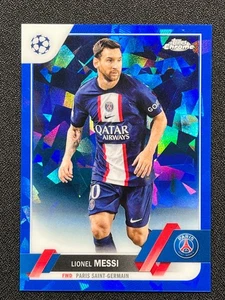 2022-23 Topps Chrome Sapphire UCC Lionel Messi PSG #1 Chrome Sapphire - Picture 1 of 3