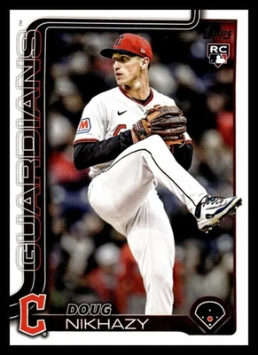 2025 Topps Update US44 Doug Nikhazy, Cleveland Guardians RC - Image 1 of 2