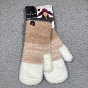 Cuddl Duds Mittens Gloves Women's One Size Beige Ivory Cozy Warm Soft NEW - Picture 1 of 9
