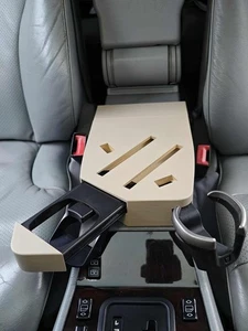 Slide & Insert Cup Holder for Mercedes Benz S-Class W140 Armrest Color Cream - Picture 1 of 12