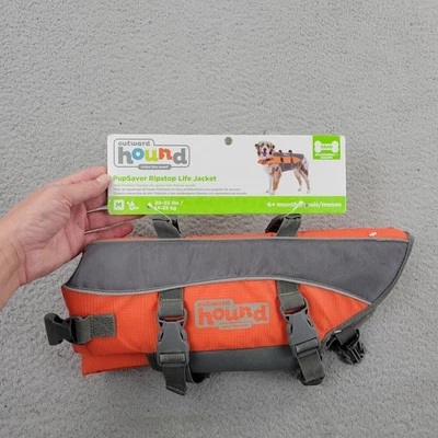 Outward Hound Pupsaver Ripstop Dog Life Jacket Medium 30-55 Lbs 6+ Months - Image 1 of 4