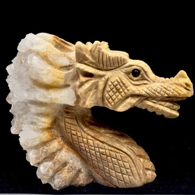 Natural White Crystal Cluster Dragon - Aura Cleansing, Energy Amplifier - Image 1 of 4