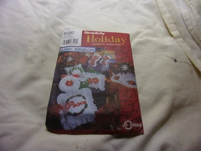 Simplicity 8992 sewing pattern, Christmas pillows stocking treeskirt ornaments - Image 1 of 4