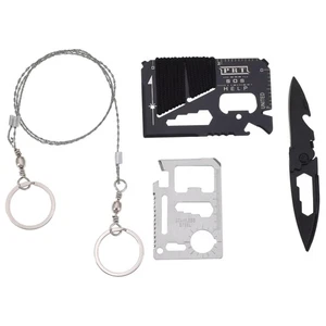 Survival Set 4 Piezas Herramientas Exterior Set Emergencias Multitool Camping y Viaje - Imagen 1 de 8