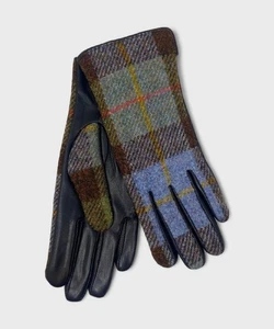Galise One Fres Hat Damen Handschuhe aus Leder und Wolle, Moss Tartan GUDLW.MOT - Bild 1 von 3