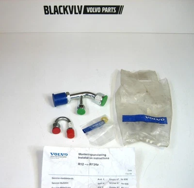 Genuine Volvo 940 960 740 240 Partial A/C Conversion Kit R134a 1991 1992 AC Air - Image 1 of 4