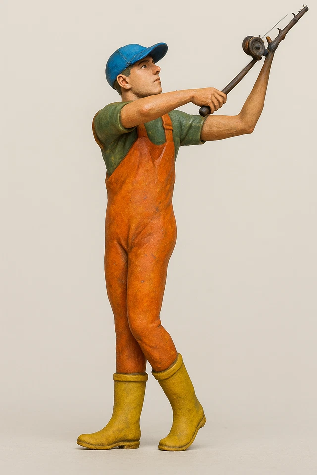 1/12 Multi Scale Model Figure Fly Fisherman Casting TG88 - Image 1 of 4