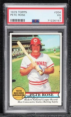 1979 Topps Pete Rose #204 PSA 3 - Imagem 1 de 2