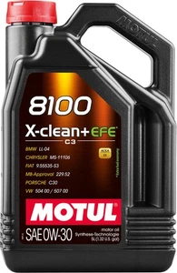 Motul 111677 8100 X-clean+ EFE 0W-30 BMW LL-04 Porsche C30 Motoröl 5 Liter - Bild 1 von 1