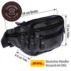 Leder Bauchtasche  für Herren Damen Schwarz Braun Waistbag Hüfttasche Waist Bag