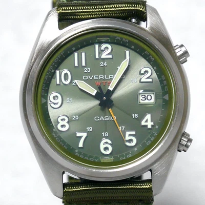 CASIO OVERLAND Field Watch OVW-100BJ 2005 Green LED Backlight Solar Power Japan - image 1 of 4