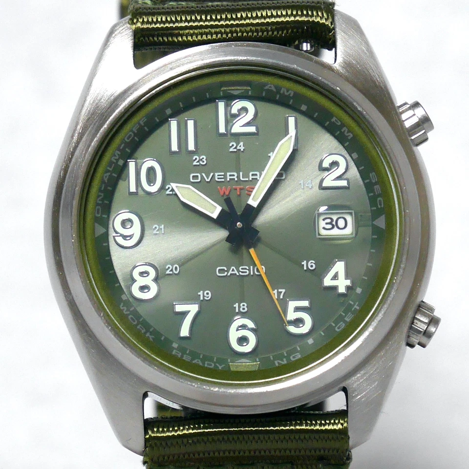 CASIO OVERLAND Field Watch OVW-100BJ 2005 Green LED Backlight Solar Power Japan - image 1 of 4