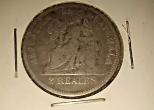 Moneda de plata de 2 reales Guatemala 1894 - Imagen 1 de 2