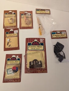 (7) Pieces Home Decor / Cleaning LOT Dollhouse Miniatures - Various Brands - Picture 1 of 7