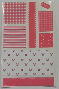 MRS GROSSMANS HOLIDAY RED FABRIC SWATCHES STICKER SHEET BN & NLA - Bild 1 von 1