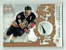 07-08 UD Upper Deck Artifacts Frozen Artifacts  Daniel Alfredsson  /50 Patch HOF