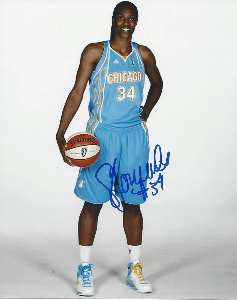 SYLVIA FOWLES AUTOGRAPH SIGNED 8X10 PHOTO CHICAGO SKY WNBA COA - Image 1 of 1