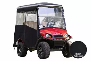 Red Dot Black AllGuard Canvas Golf Cart Enclosure for EZGO Express S4 Elite - Picture 1 of 7