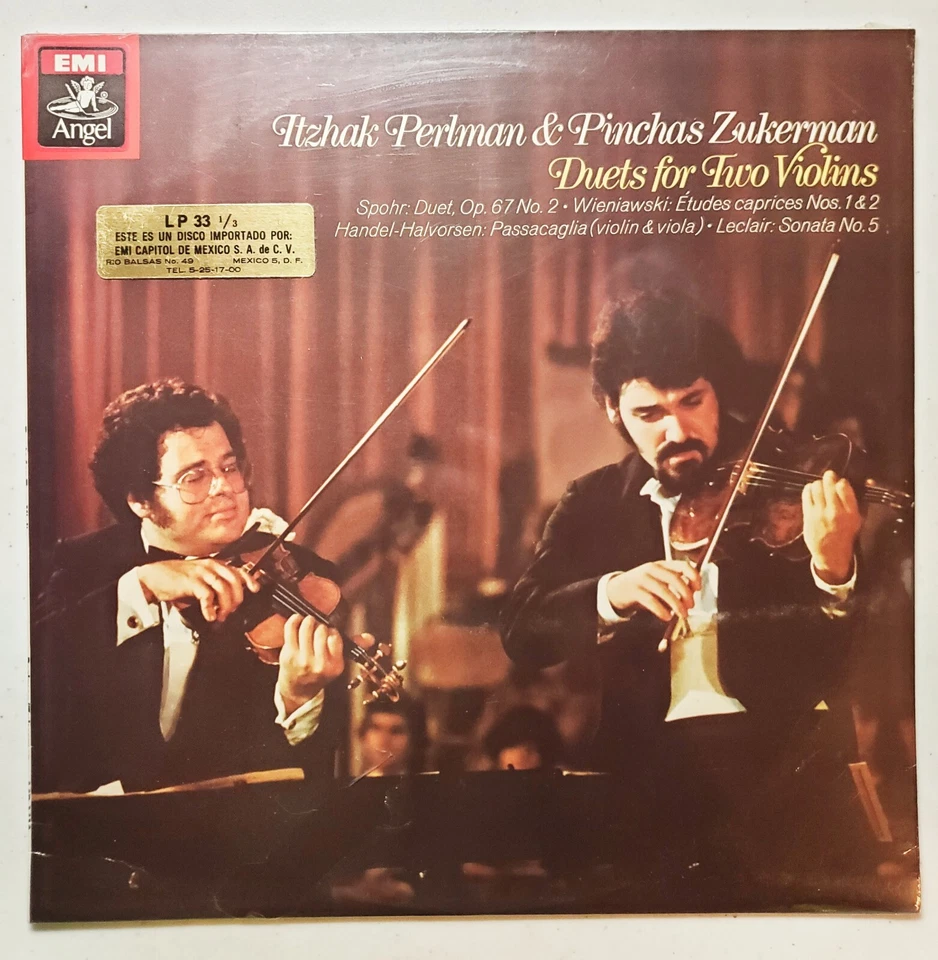 Itzhak Perlman & Pinchas Zukerman - Duets for Two Violins EMI ASD-3430 - NEW - Image 1 of 2