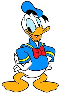 Donald Duck Iron On Transfer For T-Shirt & Other Light Color Fabrics #1 - Picture 1 of 4