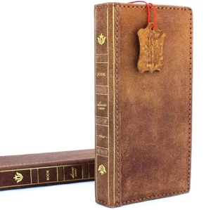 Funda de Cuero Genuino para Samsung Galaxy NOTE 8 Biblia Libro Billetera Cubierta Suave Suave - Imagen 1 de 8