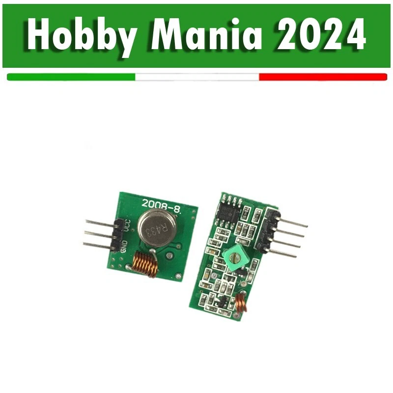 Modulo Ricevitore e trasmettitore wireless 433Mhz RF per Arduino - Immagine 1 di 1