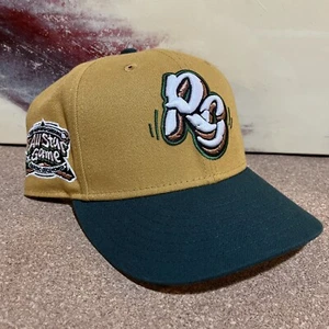 Rancho Cucamonga Quakes New Era 59FIFTY Biege/Green 2015 All Star Hat Cap SIZE 7 - Picture 1 of 7